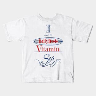 Daily dosis of Vitamin sea Vintage blue Kids T-Shirt